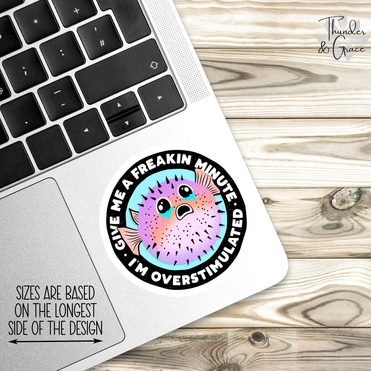 Give Me a Minute sticker, i'm overstimulated – view 2
