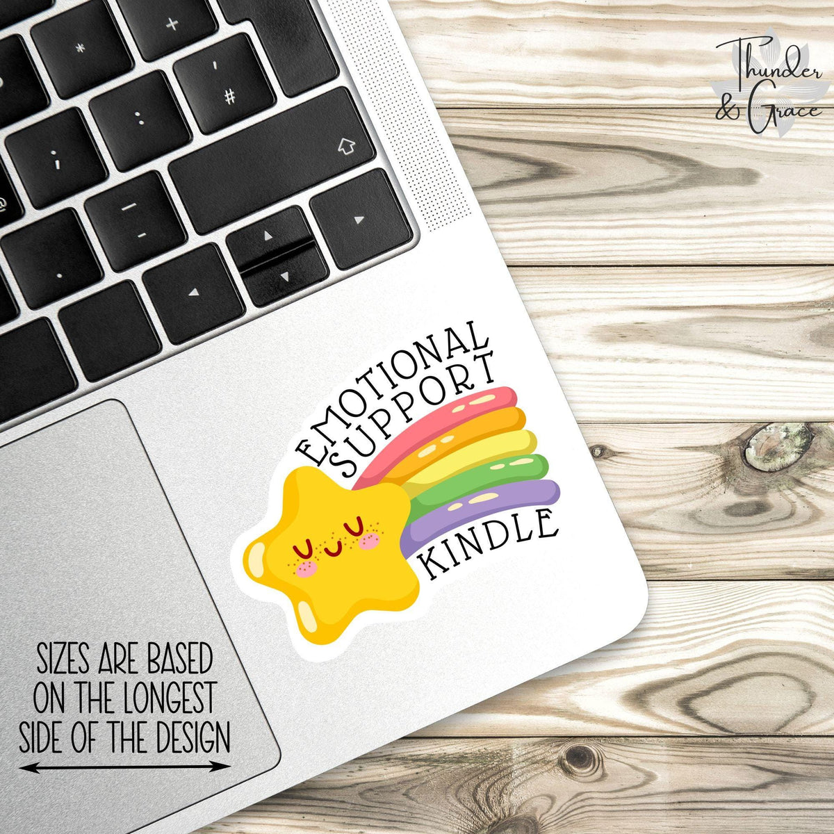 Emotional Support Kindle sticker – view 2
