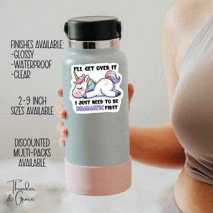 Funny Unicorn sticker, i'll get over it – view 3