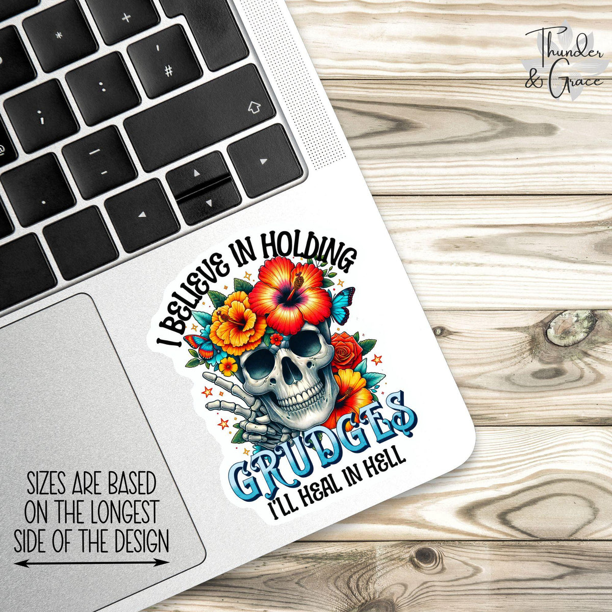 I Hold on to Grudges sticker, car for women – view 2