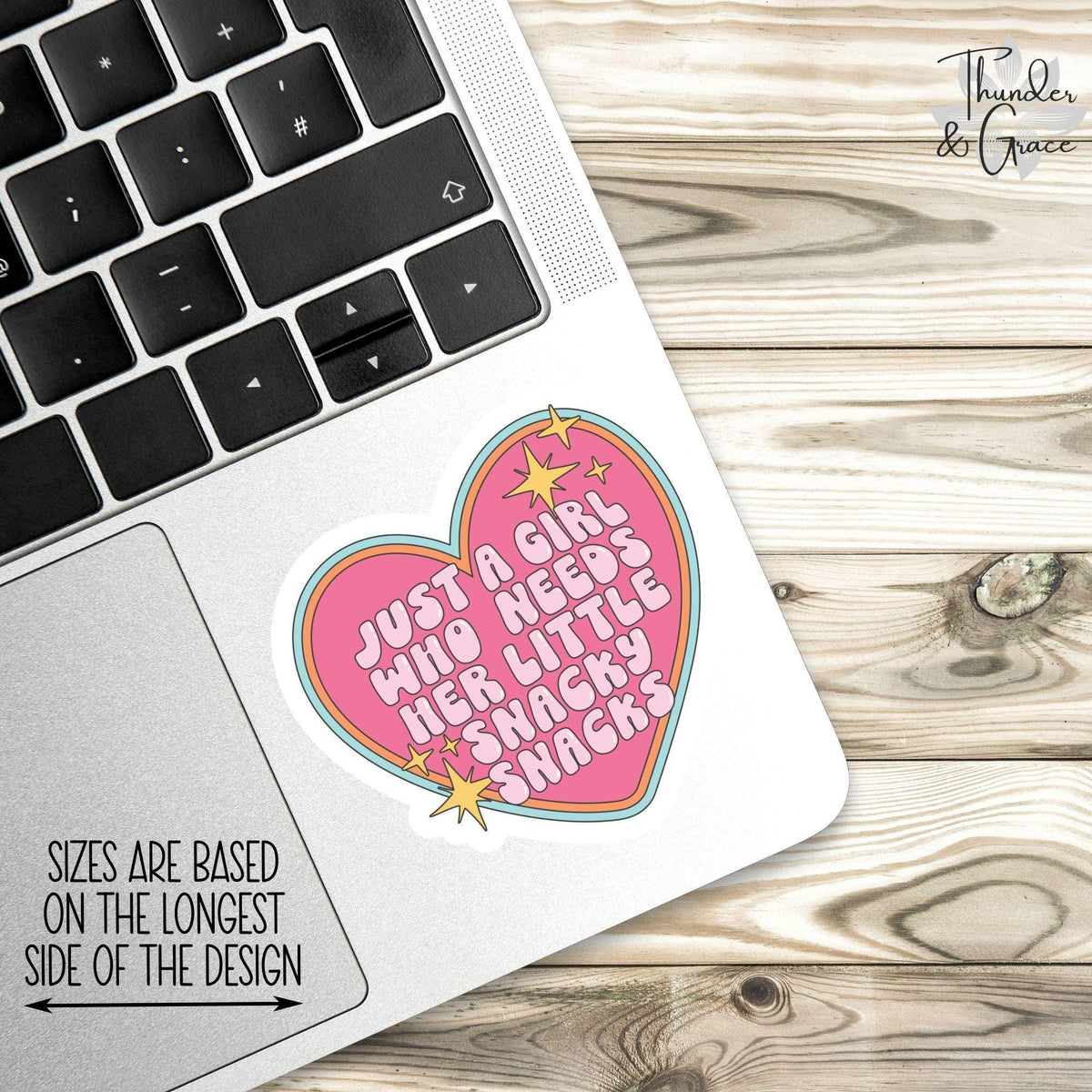 Just a Girl Who Needs Her Little Snacky Snacks sticker, will there be snacks? – view 2