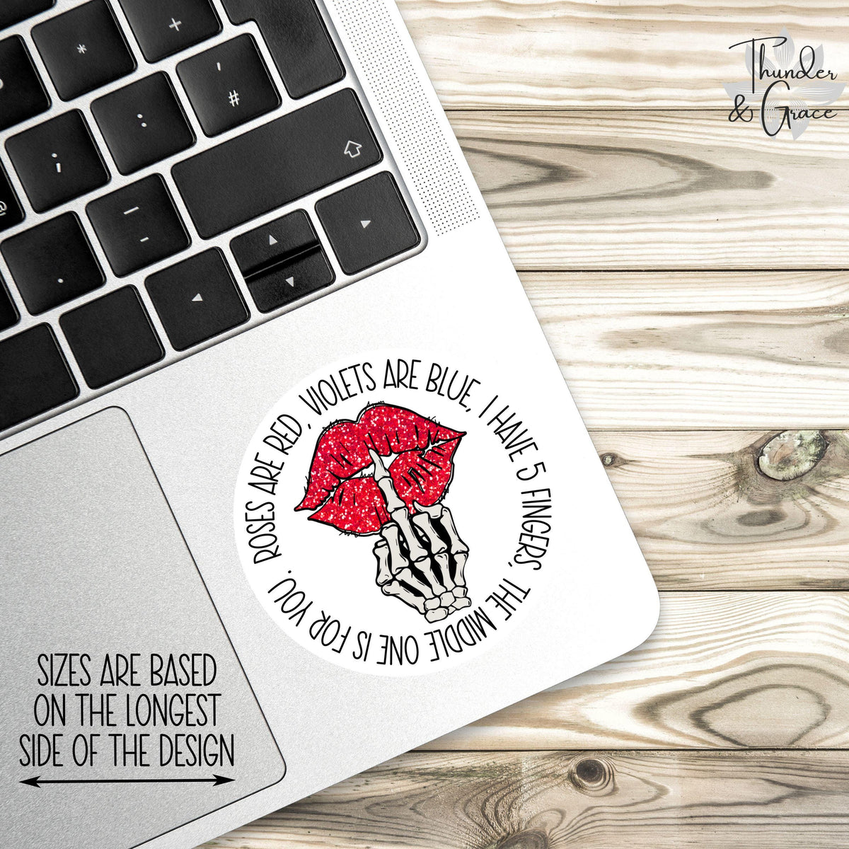 Sarcastic Mom sticker, roses are red – view 3