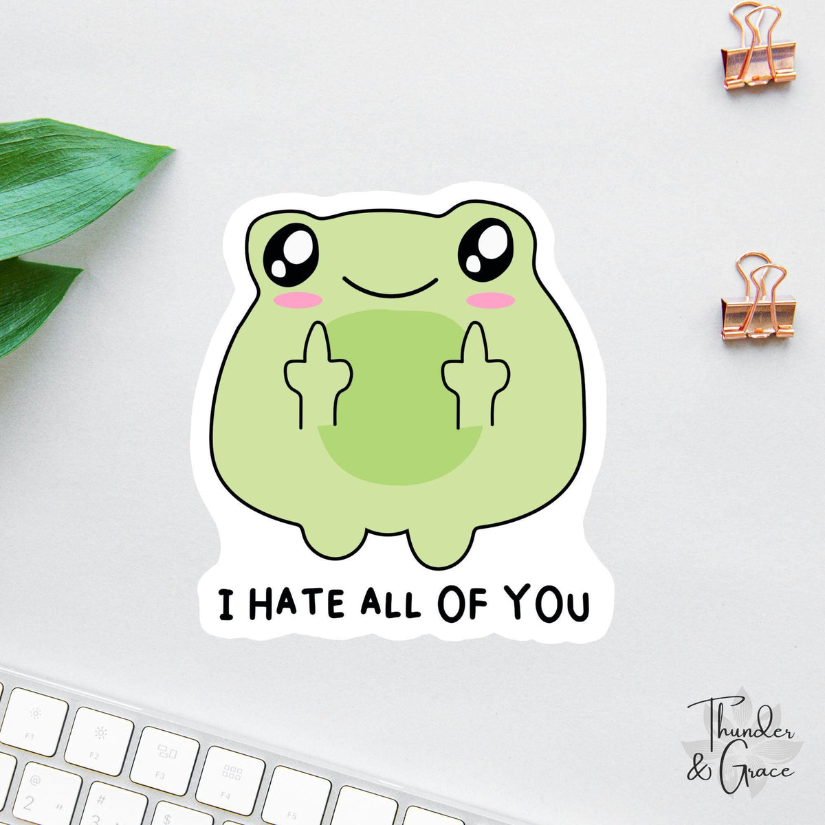 Funny Frog sticker, car for women