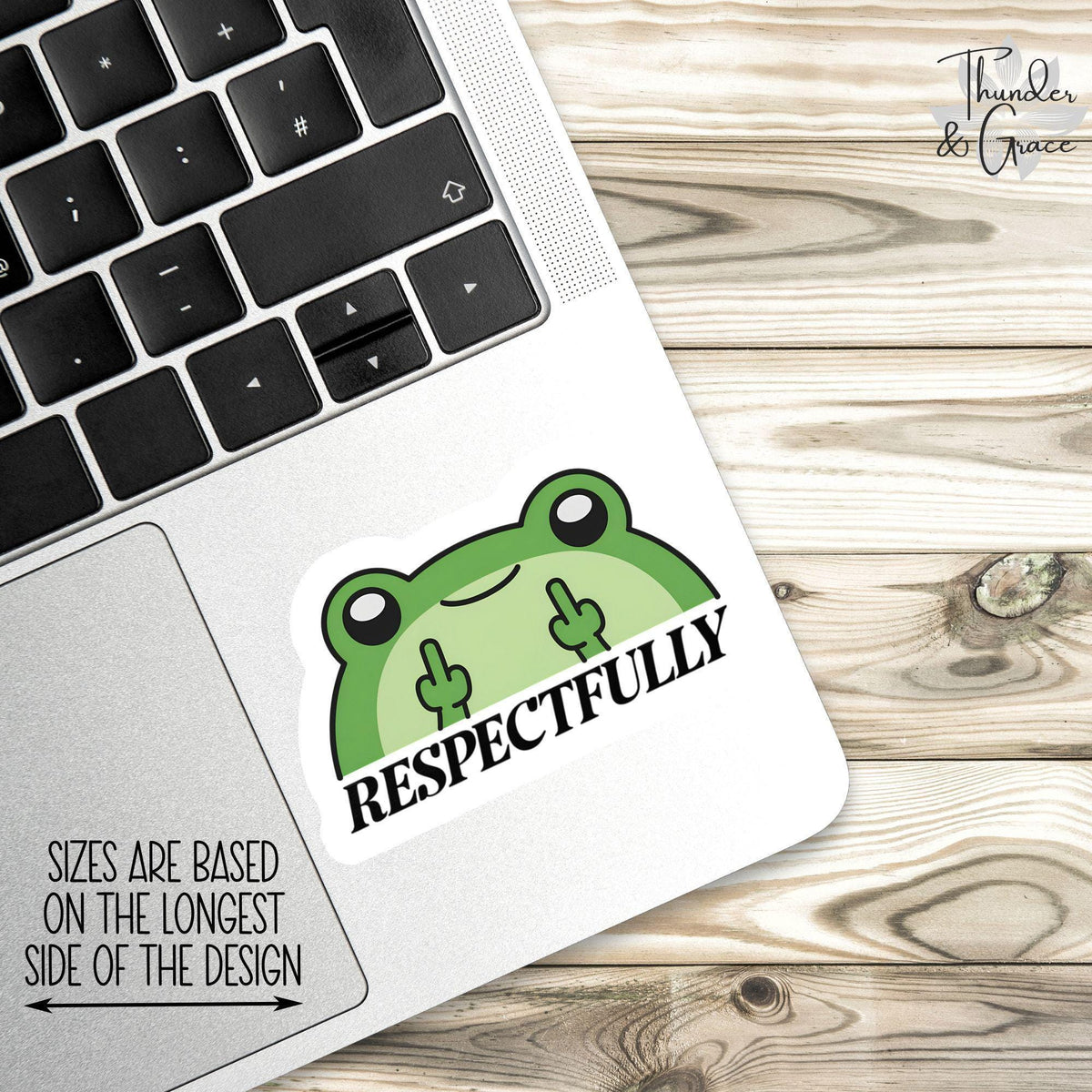 Respectfully sticker – view 2