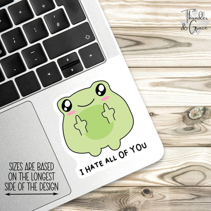 Funny Frog sticker, car for women – view 2