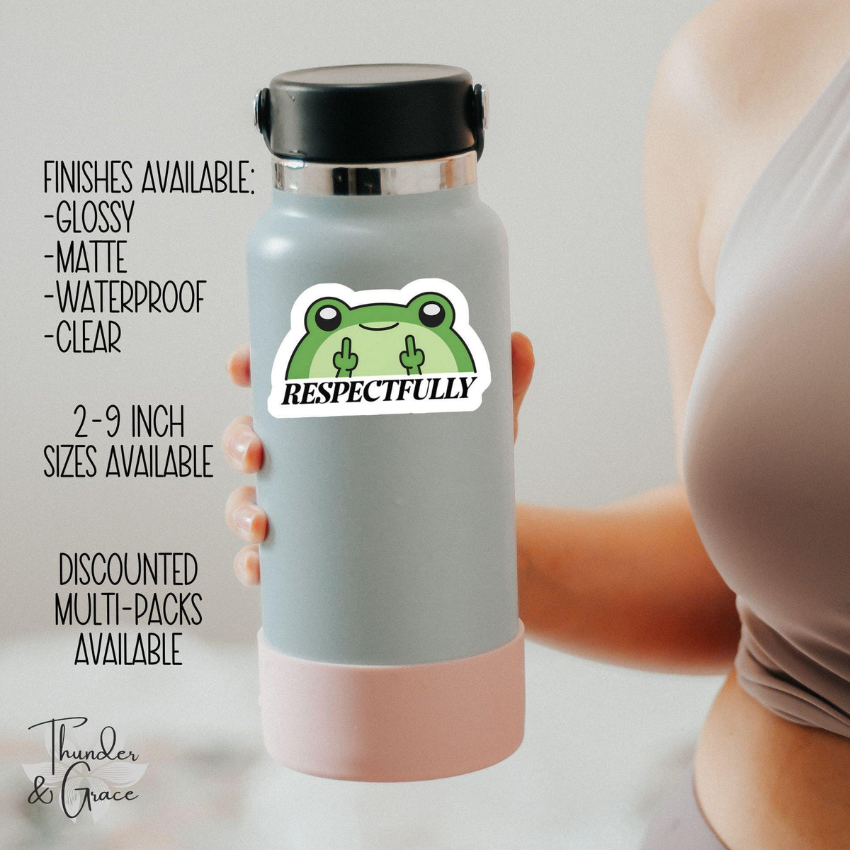 Respectfully sticker – view 3