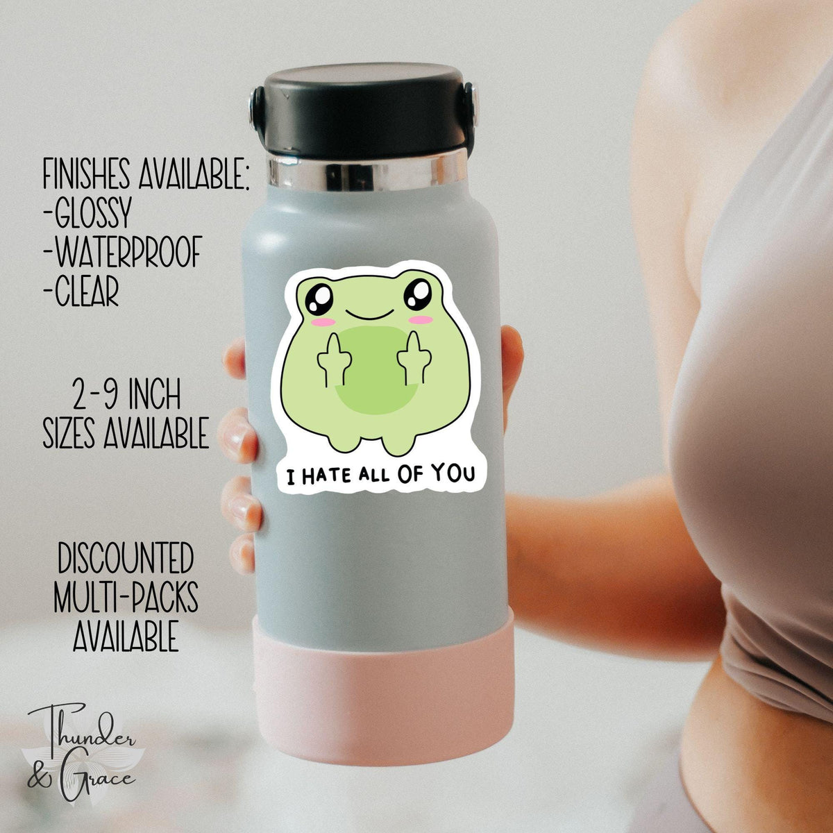 Funny Frog sticker, car for women – view 3