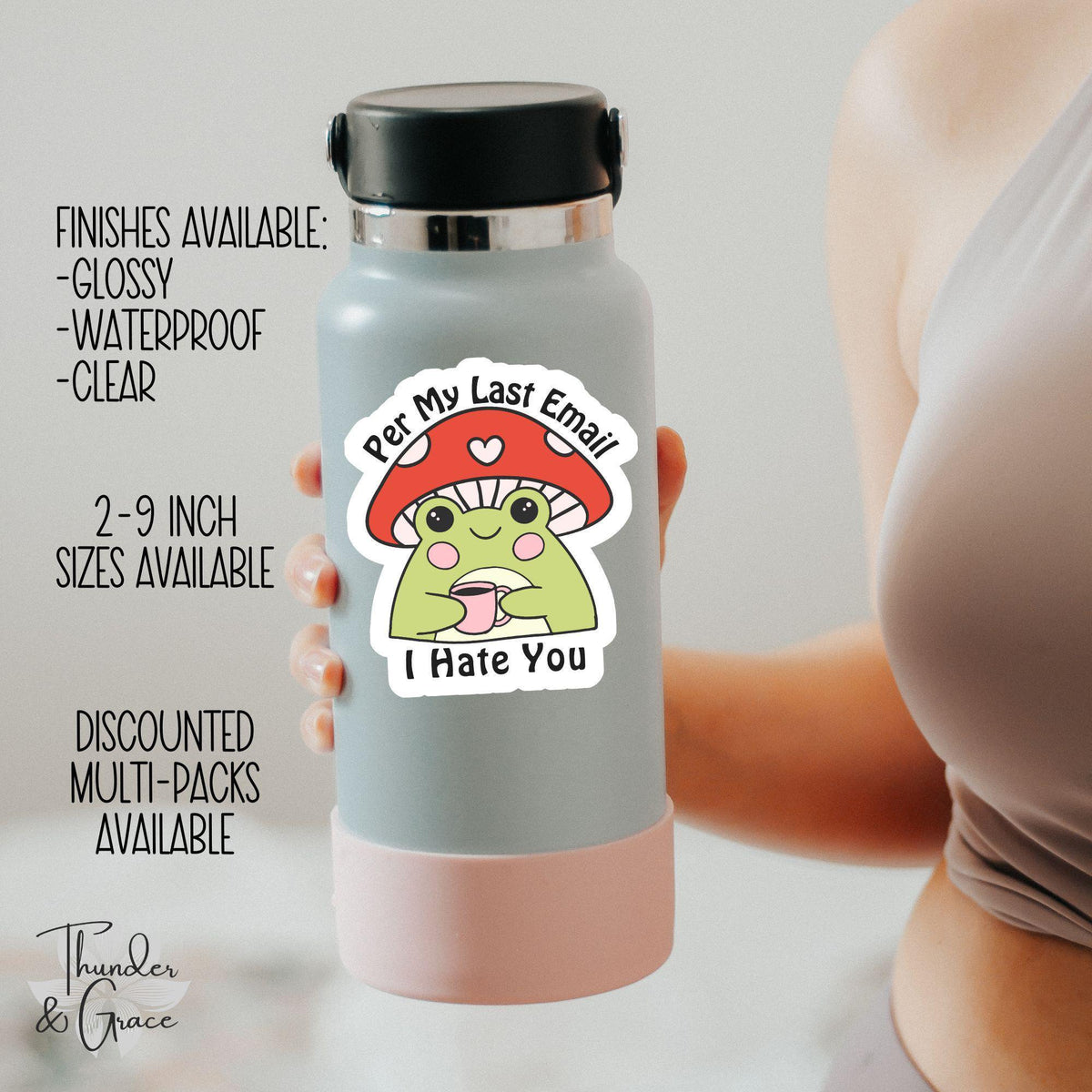 Funny Frog sticker, per my last email – view 3
