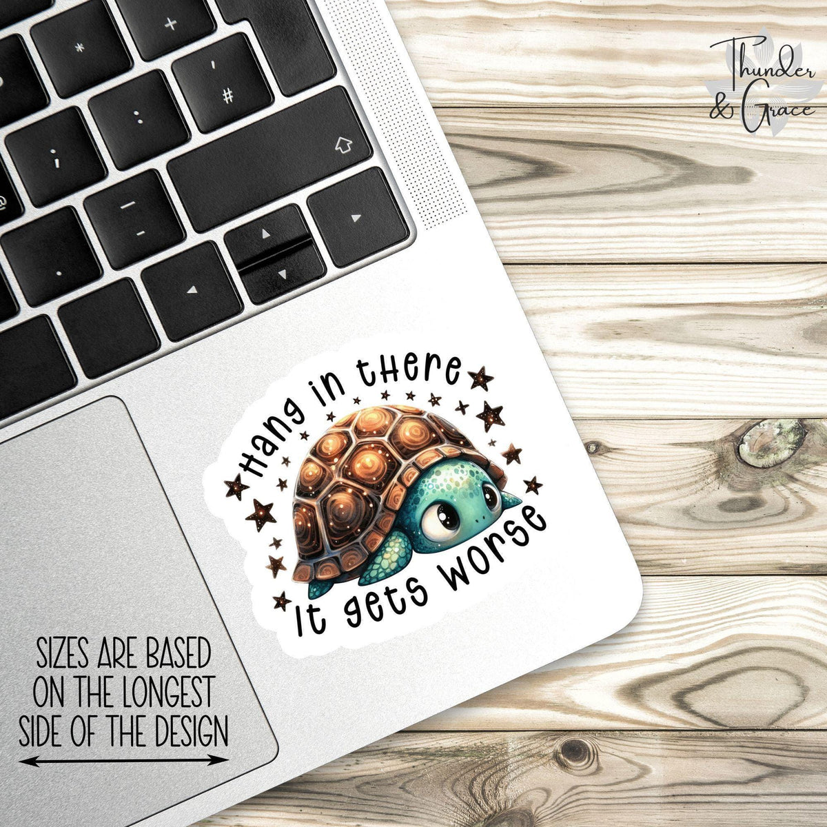 Hang in There It Gets Worse sticker, drama queen – view 2