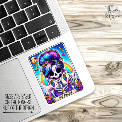 The Finger Tarot Card sticker, funny tarot card – view 2