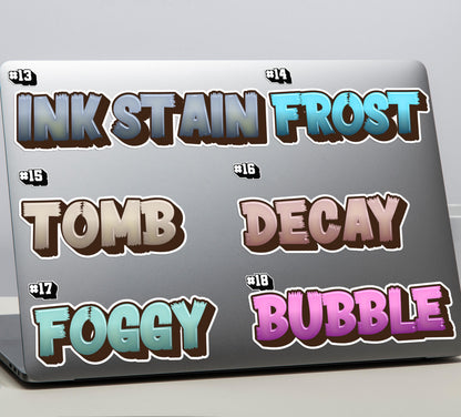 Personalized Horror Name sticker – view 3