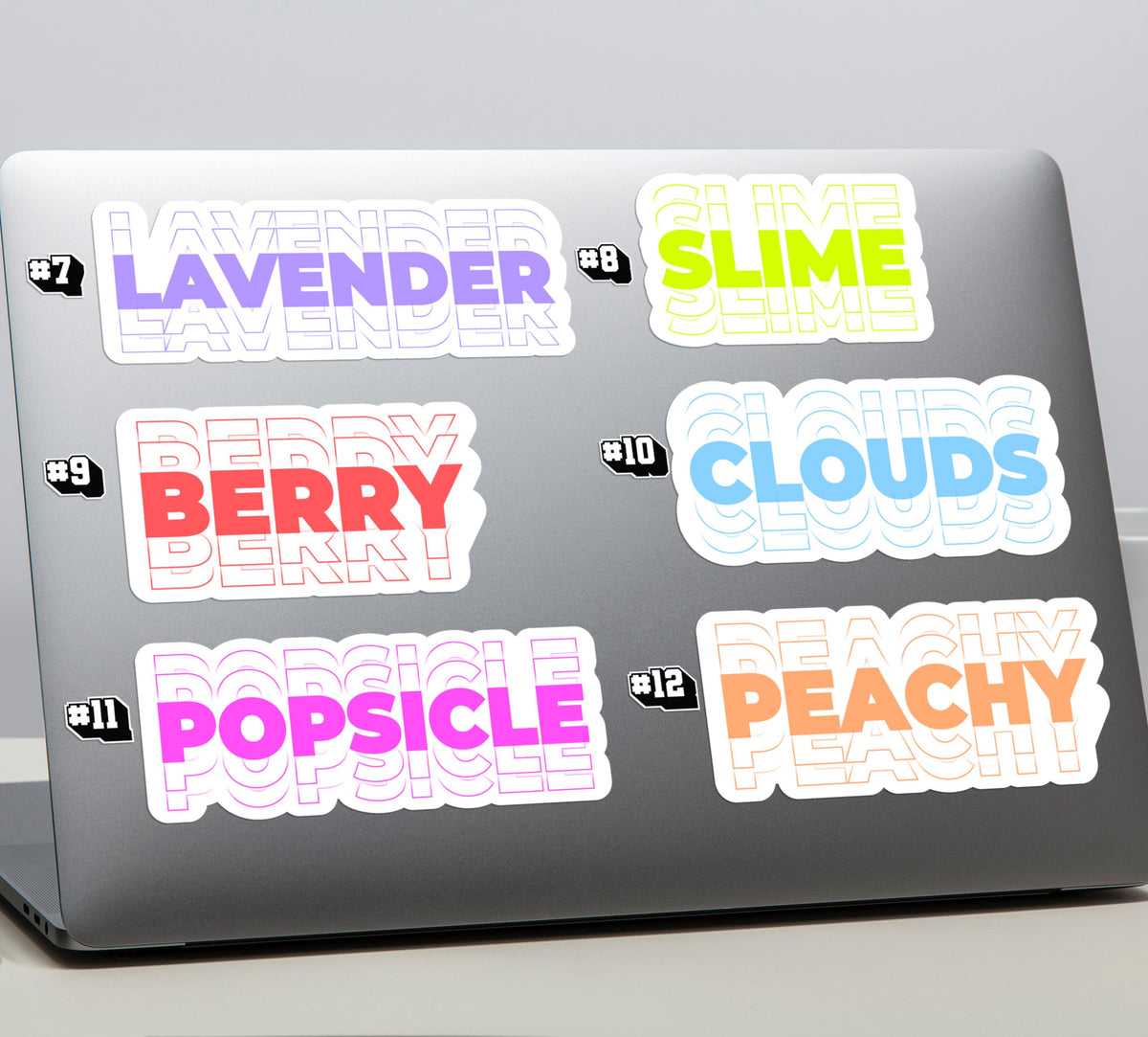 Personalized Outline Text sticker, retro thank you bag style – view 2