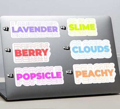 Personalized Outline Text sticker, retro thank you bag style – view 2