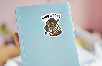 King Wrong sticker, funny giant ape tangled in cords – view 4