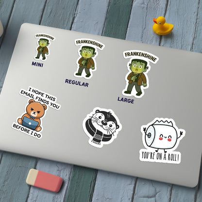 Frankenstein with Flashlight sticker – view 2