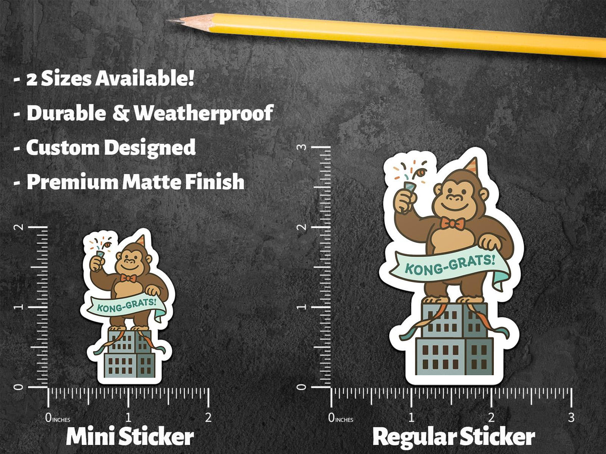 Congratulations Gorilla on Skyscraper sticker – view 2