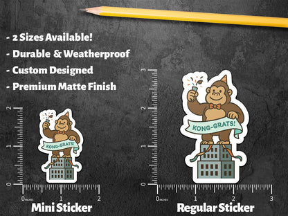 Congratulations Gorilla on Skyscraper sticker – view 2