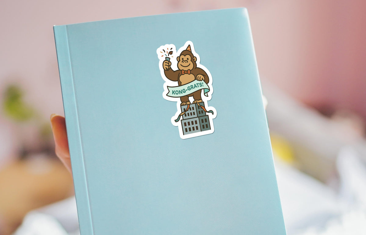 Congratulations Gorilla on Skyscraper sticker – view 3
