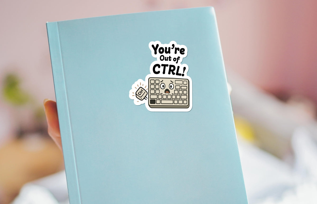 Out of Control sticker, funny keyboard control key popped off – view 4