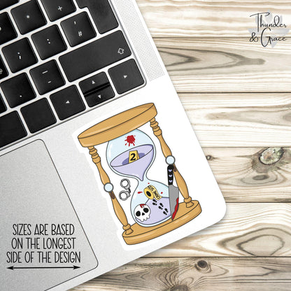 True Crime Lover sticker, so many books so little time – view 2