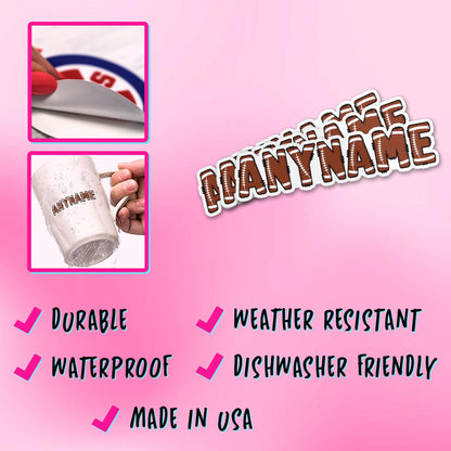 Custom football team player sticker with a name – view 2