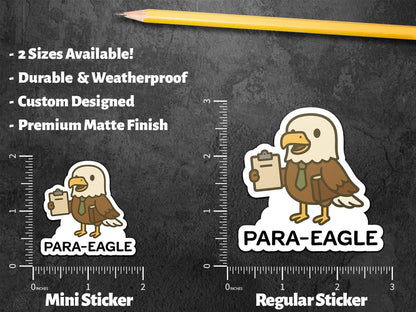 Para-Eagle sticker, funny paralegal eagle pun – view 3