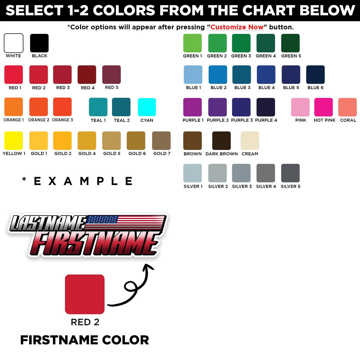 Custom racer name sticker with a country flag accent – view 2