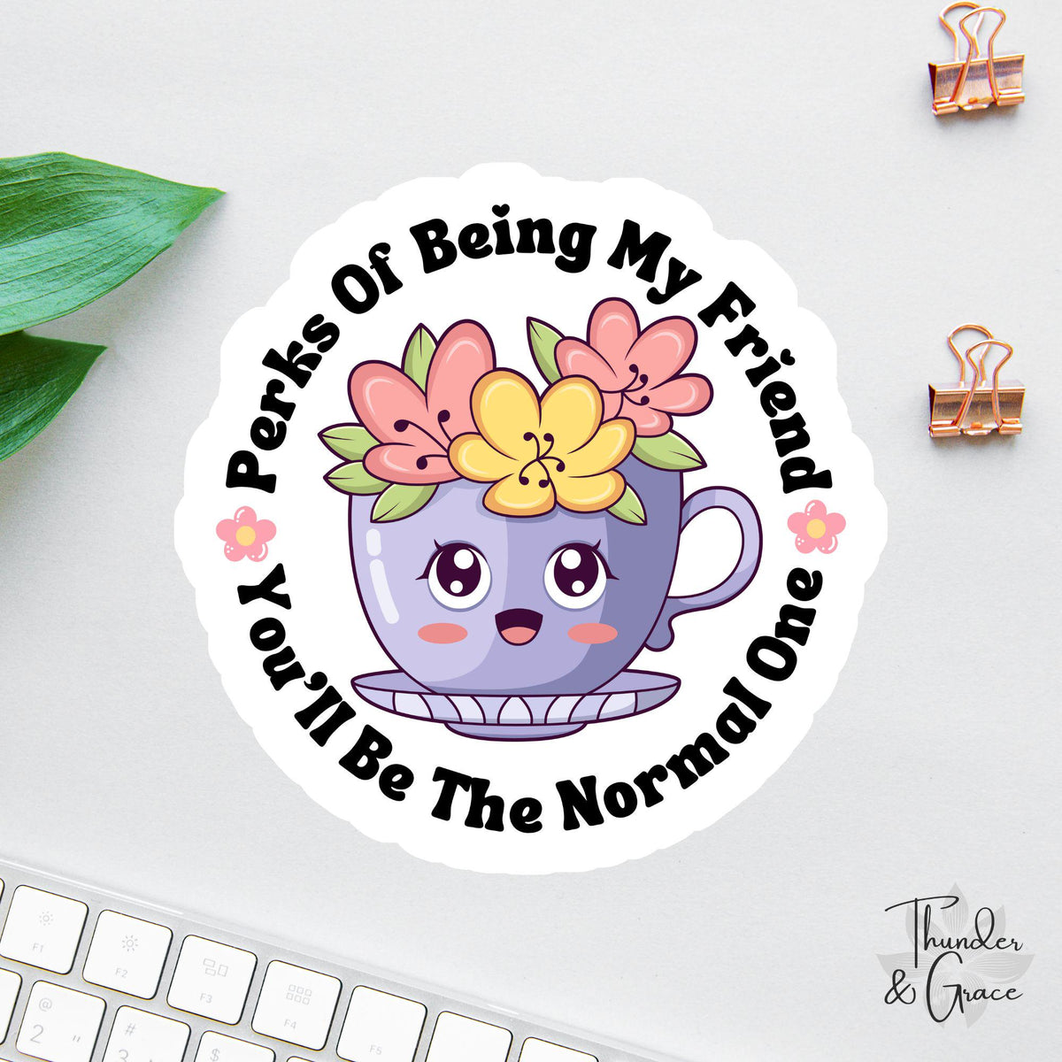 Perks to Being My Friend sticker, sarcastic coffee lover