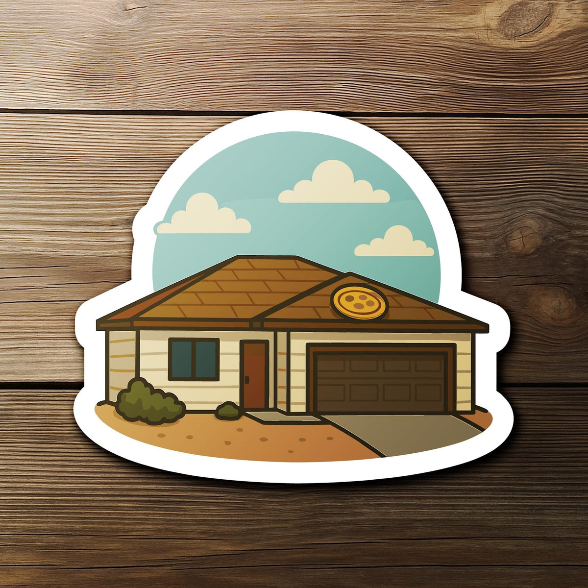 Pizza on the Roof sticker