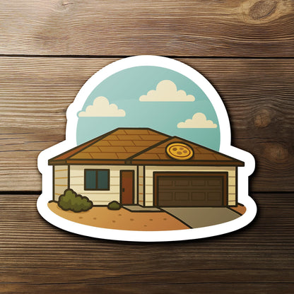Pizza on the Roof sticker