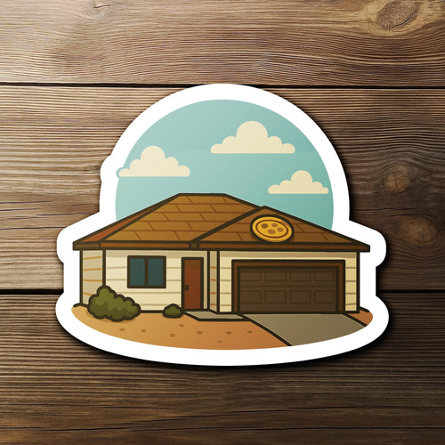 Pizza on the Roof sticker