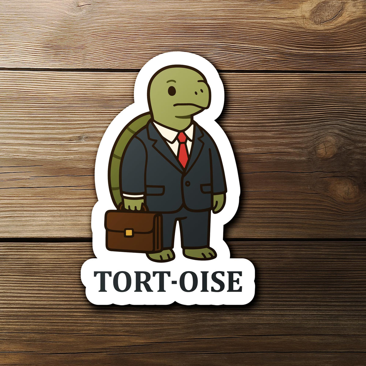 Professional Tort-oise Attorney sticker, cute tortoise lawyer pun