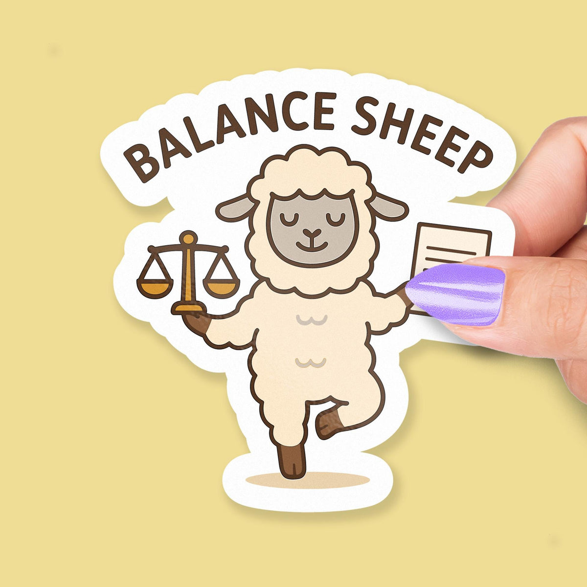 Balance Sheep sticker sheet, funny balance sheet pun – view 2
