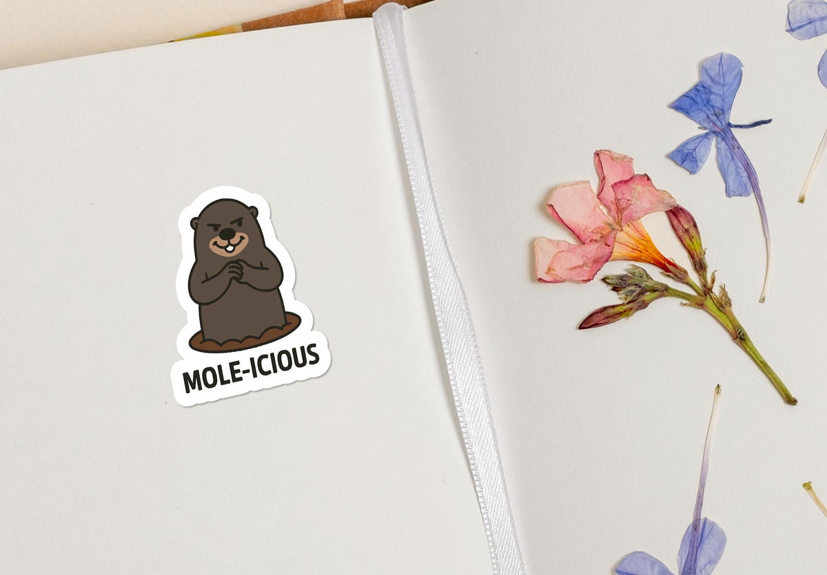 Mole-icous sticker, malicious mole pun – view 4