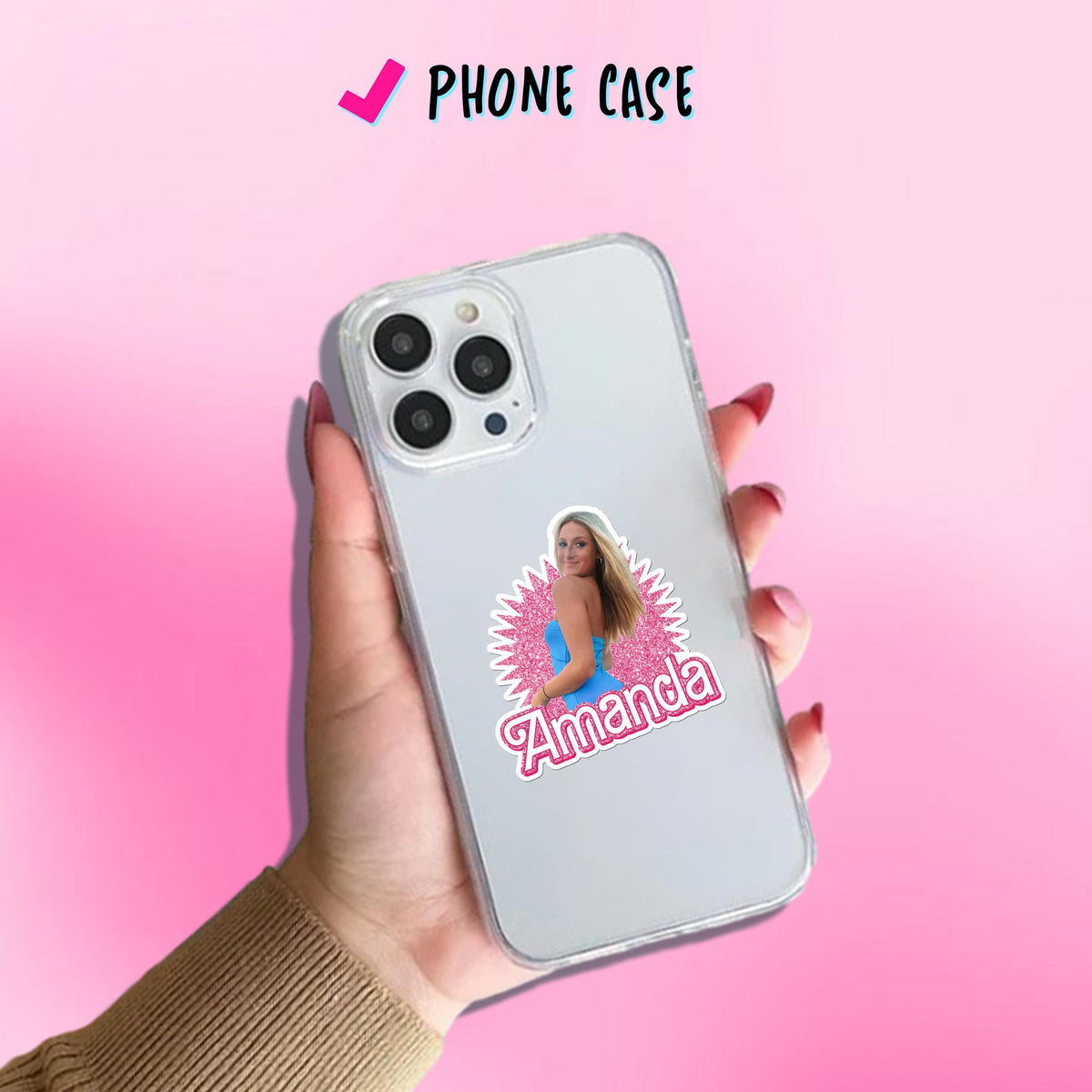Custom aesthetic face photo sticker with a name – view 5