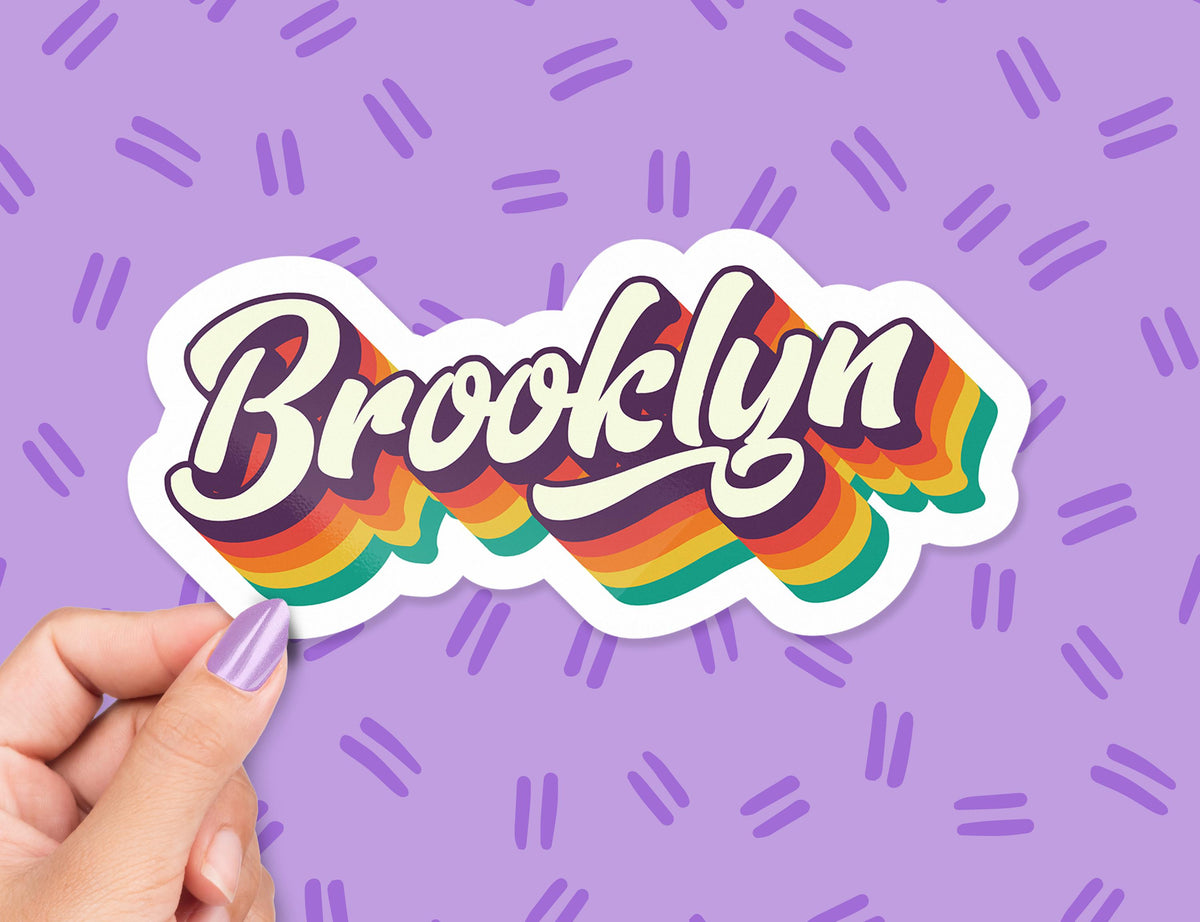 Custom Script Name sticker, bold cursive aesthetic label – view 4