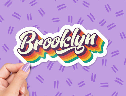 Custom Script Name sticker, bold cursive aesthetic label – view 4