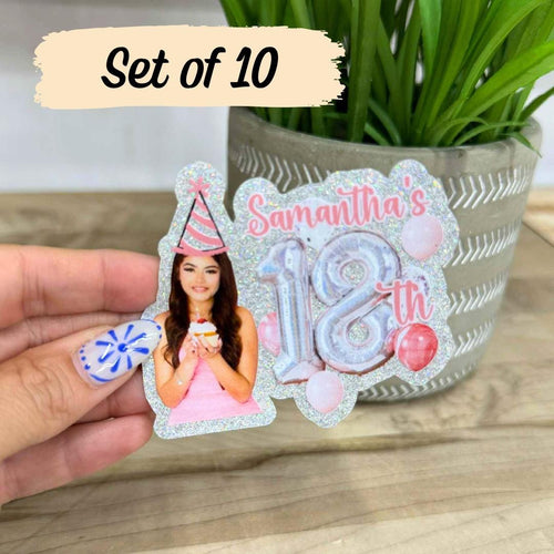 Custom Glitter sticker, 21st birthday