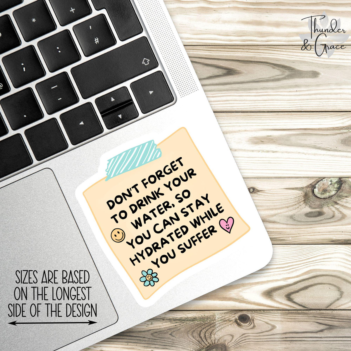 Funny Self Care sticker, stay hydrated – view 2