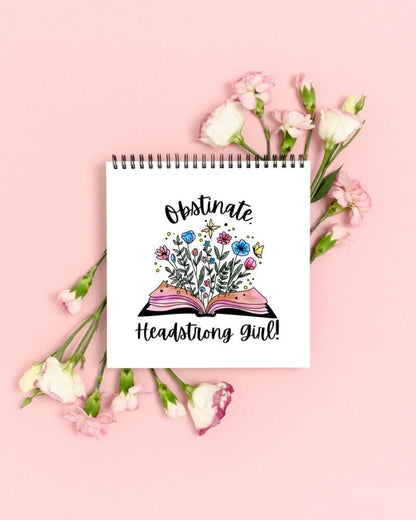 Jane Austen sticker, obstinate headstrong girl quote – view 3
