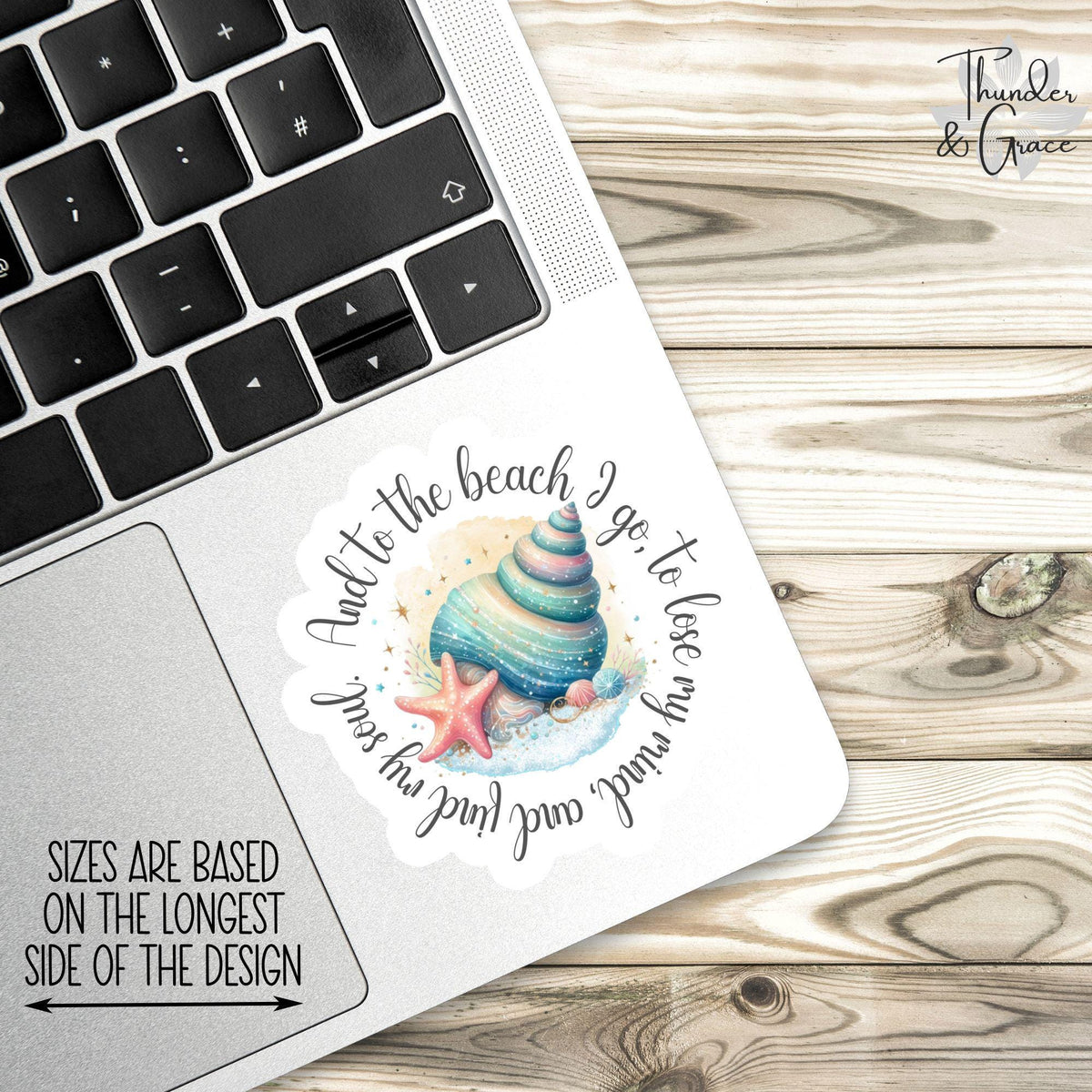 And to the Beach I Go sticker, john muir quote – view 2