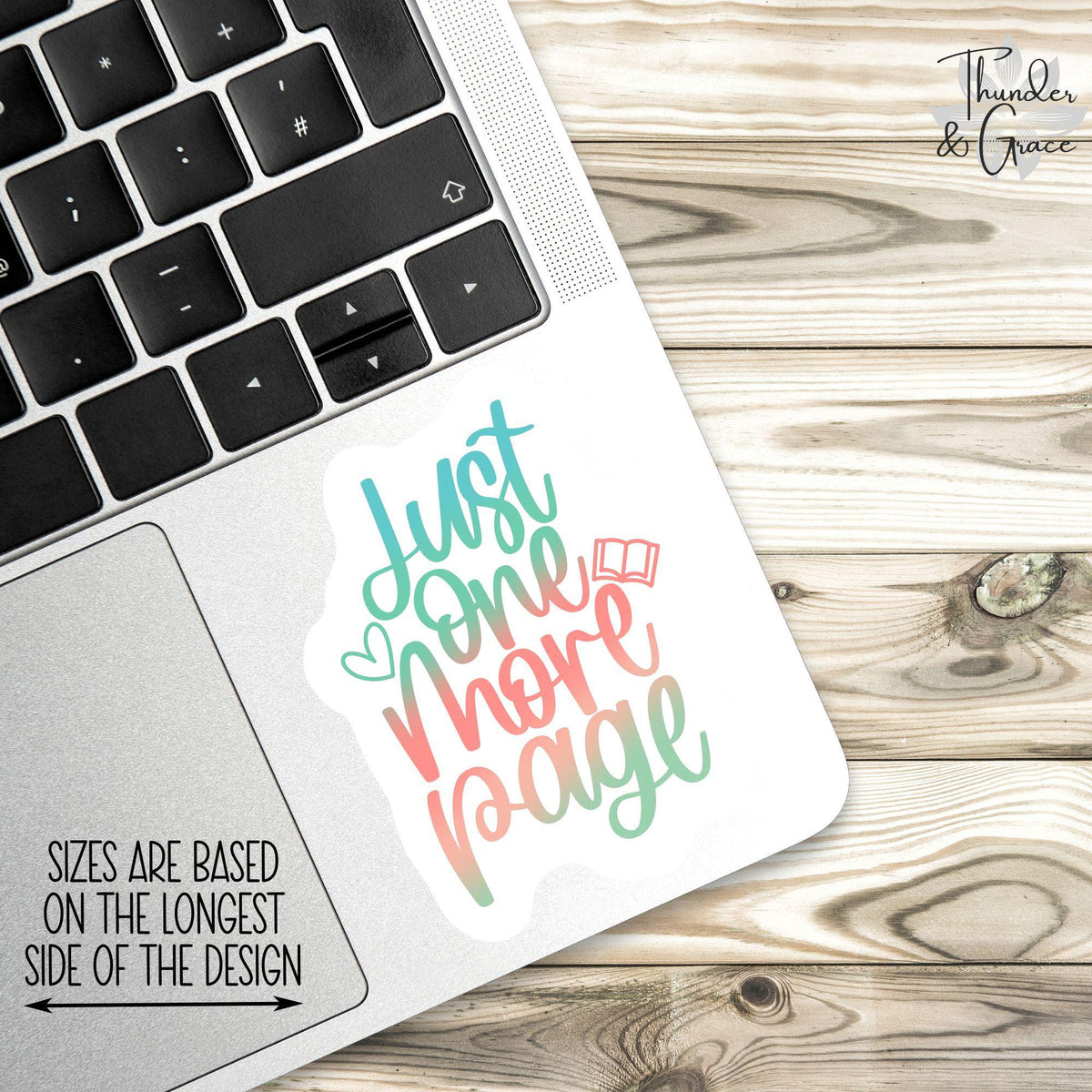Just One More Page sticker, book lover – view 2