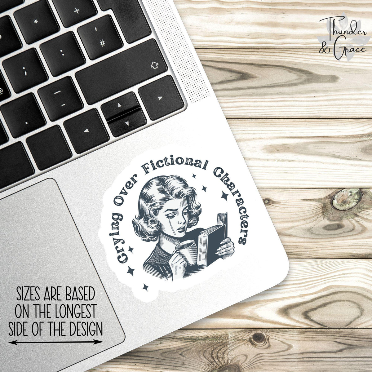 Crying Over Fictional Characters sticker – view 2