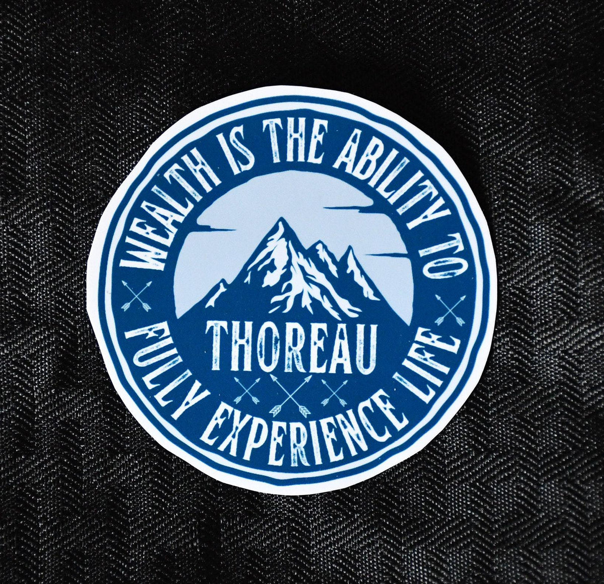 Wealth Is the Ability to Fully Experience Life sticker, henry david thoreau quote