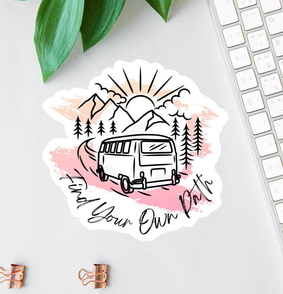 Find Your Own Path sticker, minimalist life