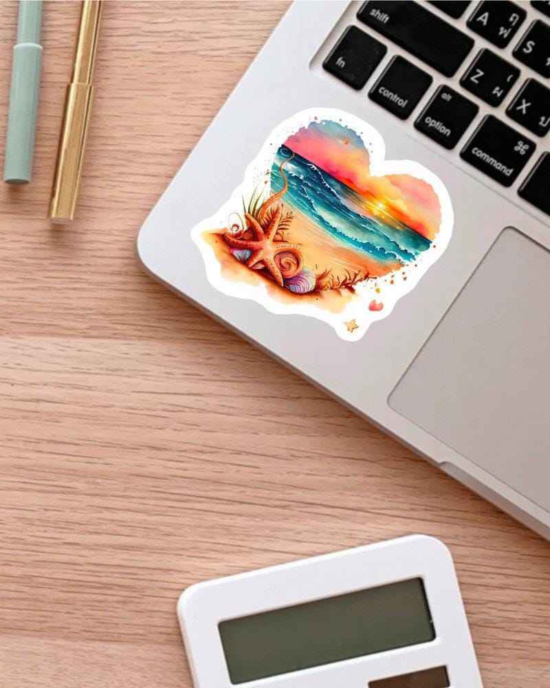 Ocean Sunset sticker – view 3