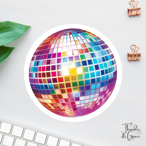 Disco Ball sticker, disco print