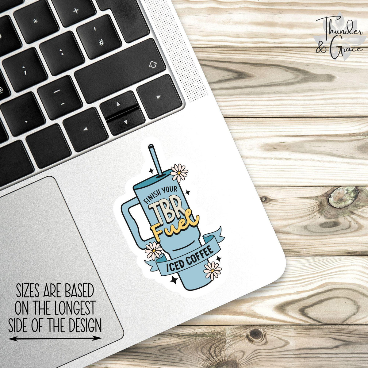 Books and Coffee sticker, iced coffee lover – view 2