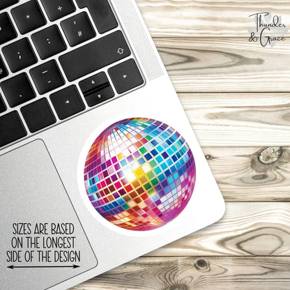 Disco Ball sticker, disco print – view 2