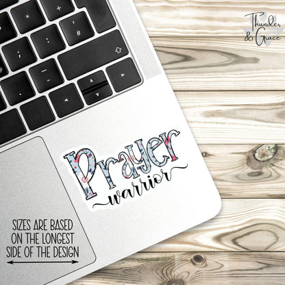 Prayer Warrior sticker – view 2